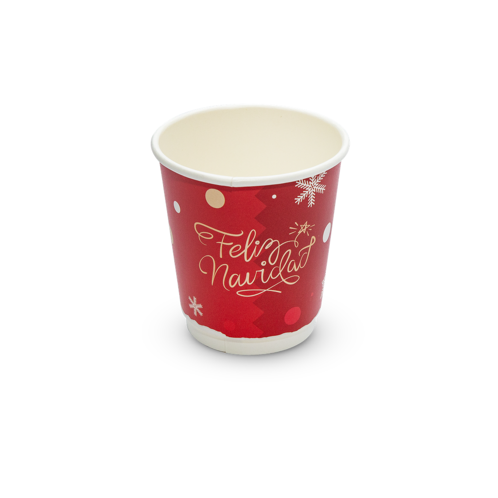 Vaso Bebida Caliente Doble Pared 9 oz - Navideño
