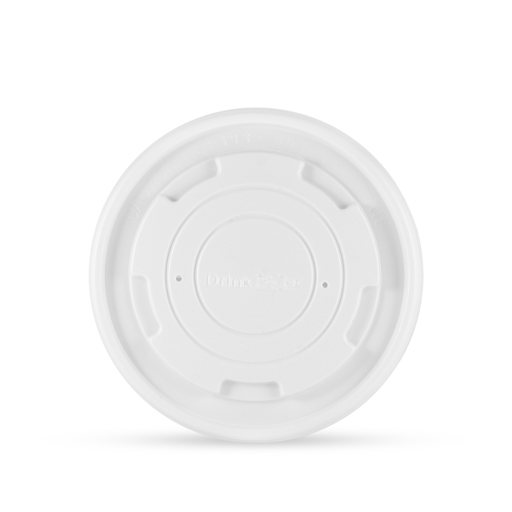 Tapa Plástica Tarrina 32 Oz Blanca Con Perforación (IM)